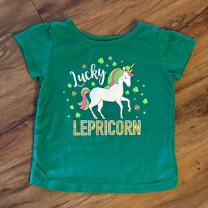 Lucky Lepricorn Green Toddler Girl 18M Shirt